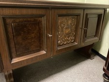 Spanische Truhe Mahagoni Schöne Schnitzerei 2 Türen 50er Jahre