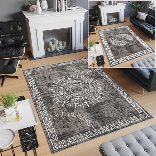 Teppich kurzflor modern grau - kurzflor,