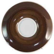 Untertasse für Kaffee Golddekor Hutschenreuther weiß braun