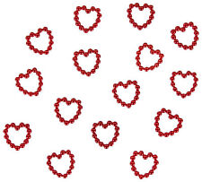 50 rote Perlenherzen Deko