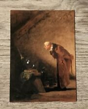 1 Postkarte, Der Alchimist , Carl Spitzweg, Mann, Glaskugel, Experiment, Neu