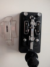 Hi-Mound HK-807 Morsetaste Japan Straight Key mit Abdeckung, top Zustand