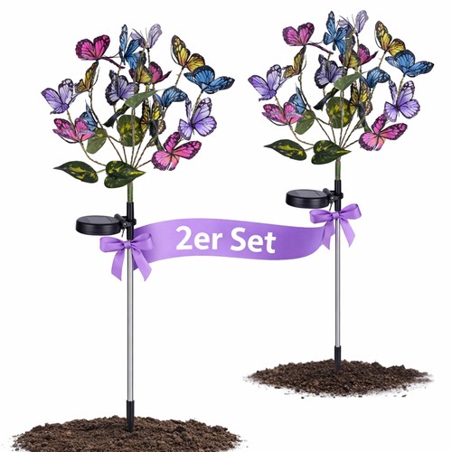 Led solar gartenstecker 2er - gartenstecker,