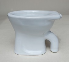 Muster Porzellan Toilette WC Miniatur Deko Sanitär Bad Puppenstube Vintage alt