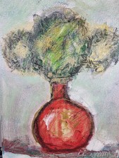 Ölbild Kaktus Blumen Gemälde Modern Art Alexander Diener Bunt  Unikat Wandbild 