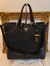 PRADA SHOPPER TOTE BAG Leder