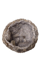 Rauchquarz Geode + Calcit