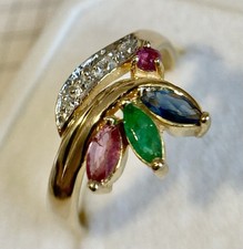 Goldring 333 mit - , rubinen