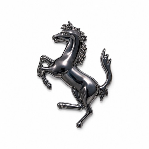 Ferrari prancing horse chrome - ferrari,