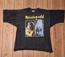 Vintage Retro 1989 Running Wild Shirt Death Or Glory Heavy Metal Band Shirt Rock