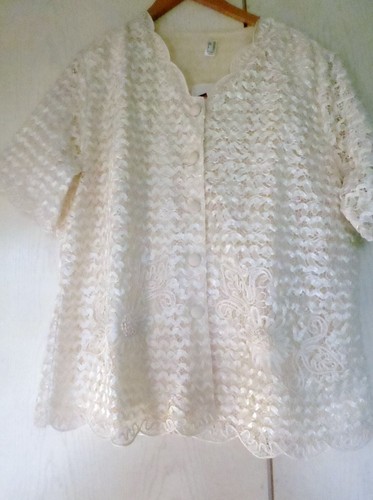 Blusenjacke elfenbeinfarbig - ,
