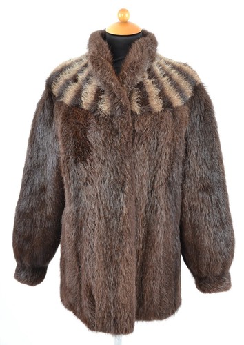 Nutria pelzjacke braun - nutria,