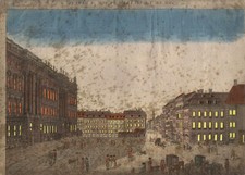 Berlin Schloss und Schlossplatz Original Kupferstich Oberkogler 1790