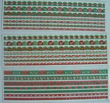 Set Stickerbögen Bordürensticker Weihnachten Stickerbogen Weihnachtsmotive Glitz