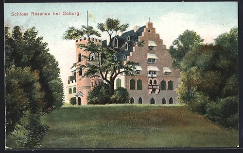 Ansichtskarte oeslau schloss - ansichtskarte,