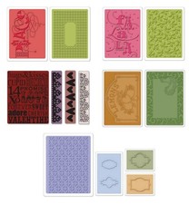 2 oder 4 Prägeschablone Hintergrund Embossing Folder Sizzix