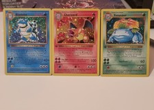 Pokemon Karten Base Set - Glurak, Turtok, Bisaflor 1999 Holo - Oldschool