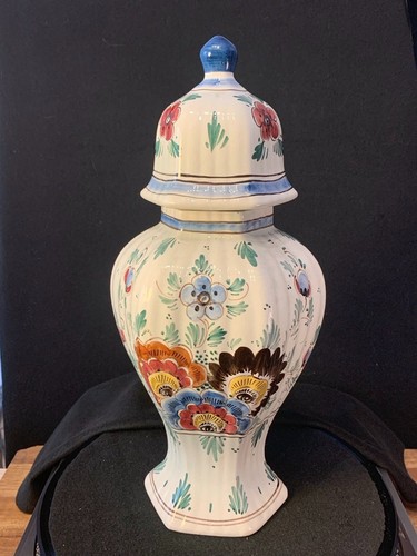 Vintage delft amphore vase - vintage,