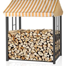 Metall Brennholzregal 145x91x178cm - Stabil und Regensicher für Außenbereiche