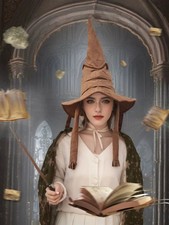 Mode Filme Hexe Zauberer Hut Töpfer Sortierhut Leder Halloween Party Requisite