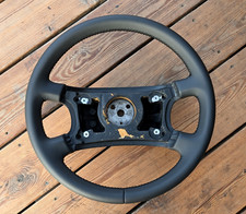 NEU LEDER Lenkrad für Audi 80 90 100 200 B3 B4 S2 C3 Schwarz OEM