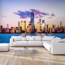 VLIES FOTOTAPETE Tapete Wandbilder XXL New York STADT Himmel Wolken Natur 1890