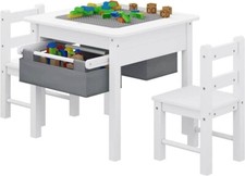 Kindersitzgruppe Kindertisch 2 Stuhl mit Aufbewahrungsfach Kindermöbel gs023