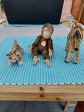 Original  Steiff Tiere aus den 50.-60. Jahren Äffchen, Zebra,Kätzchen
