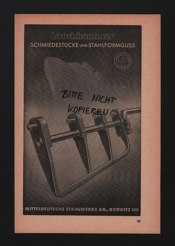 Gröditz werbung 1942 - grÖditz,,