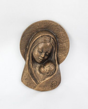 Bronze relief maria - bronze,