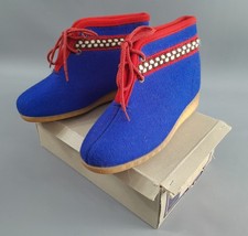 ALT DDR VEB Filz-Schuhe Hausschuhe Sammler Stoff Vintage DDR MUSEUM Ostalgie