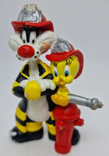 Sylvester Tweety Warner Bros. Bullyland Feuerwehr Made in Germany Figur 7cm 1993