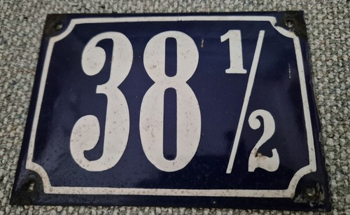 Emailleschild hausnummer alt - emailleschild,