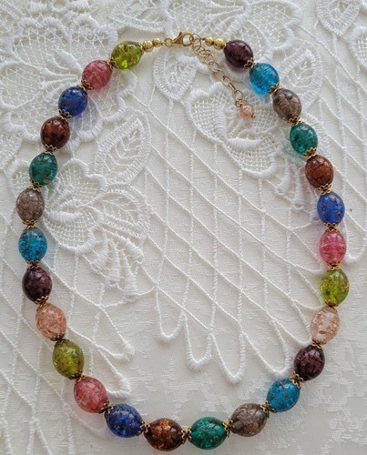 Bunte murano glasperlenkette - bunte,