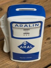 Kultige ARAL Benzin Porzellan Zapfsäule Tanksäule Spardose 15,5 cm Rar