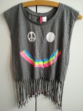 H&M T-shirt Top Gr. 36 grau