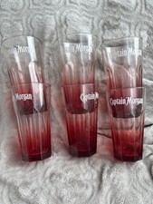 6x Captain Morgan Longdrink Gläser Rot Rote Tönung Farbverlauf Cocktails