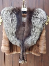 XXL SILBERFUCHS PELZ CAPE