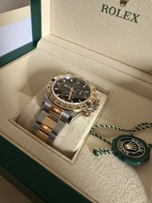 Rolex Daytona 116503 Stahl Gold Schwarz Diamant Zifferblatt Automatische Uhr B&p