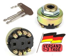 8 polig Zündschloß Zündlichtschalter 0-1-2-3 Traktor Rasenmäher NEU