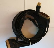 Scart Verbindungskabel 2x, Flach,  mit Abzweig auf Euro Stecker vergoldet.