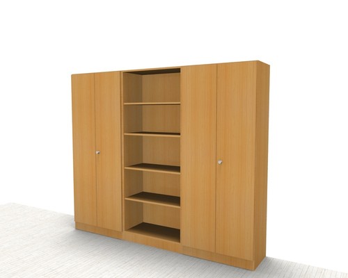 Büro schrankwand 240cm breit - schrankwand,