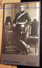 Christian Kohnle als Soldat mit Säbel & Helm / CDV Gebr. Ostermayr München