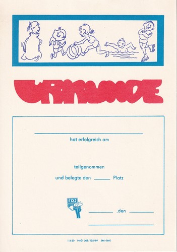 Ddr blanko urkunde - blanko,