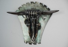 Stierschädel, Skulptur, Wand