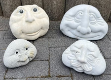 Gartenfiguren Gesichter aus Steinguss – dekorative Köpfe für Garten oder Hof