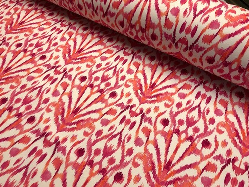 Rosa ikat floral fächer - ikat,