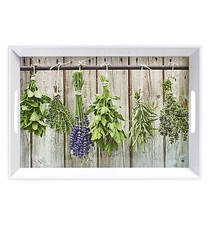 ZELLER PRESENT Melamintablett Kräuter 50x35cm