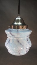 Blaue Art Deco Lampe