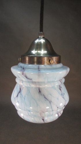 Blaue art deco lampe - blaue,